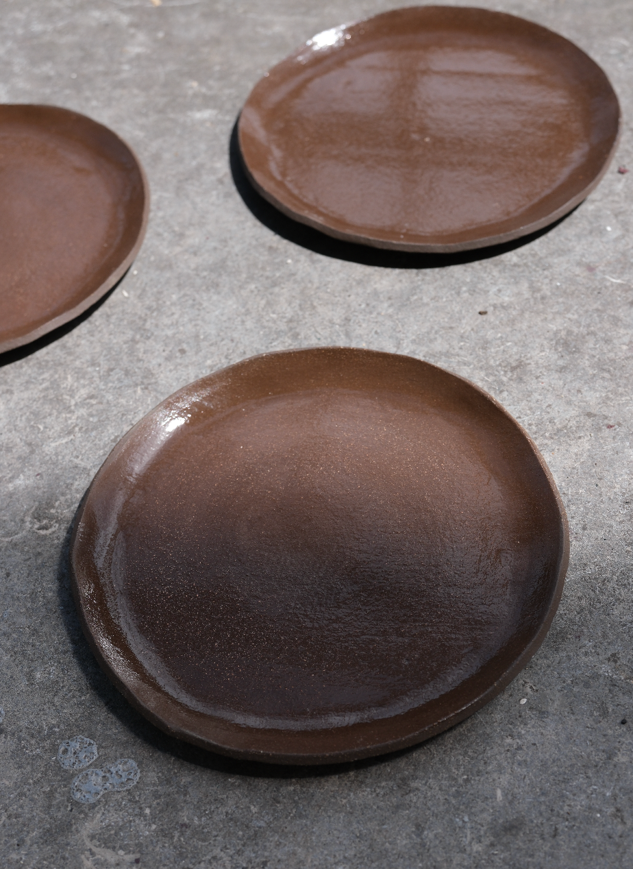 BREAKFAST PLATE - brown